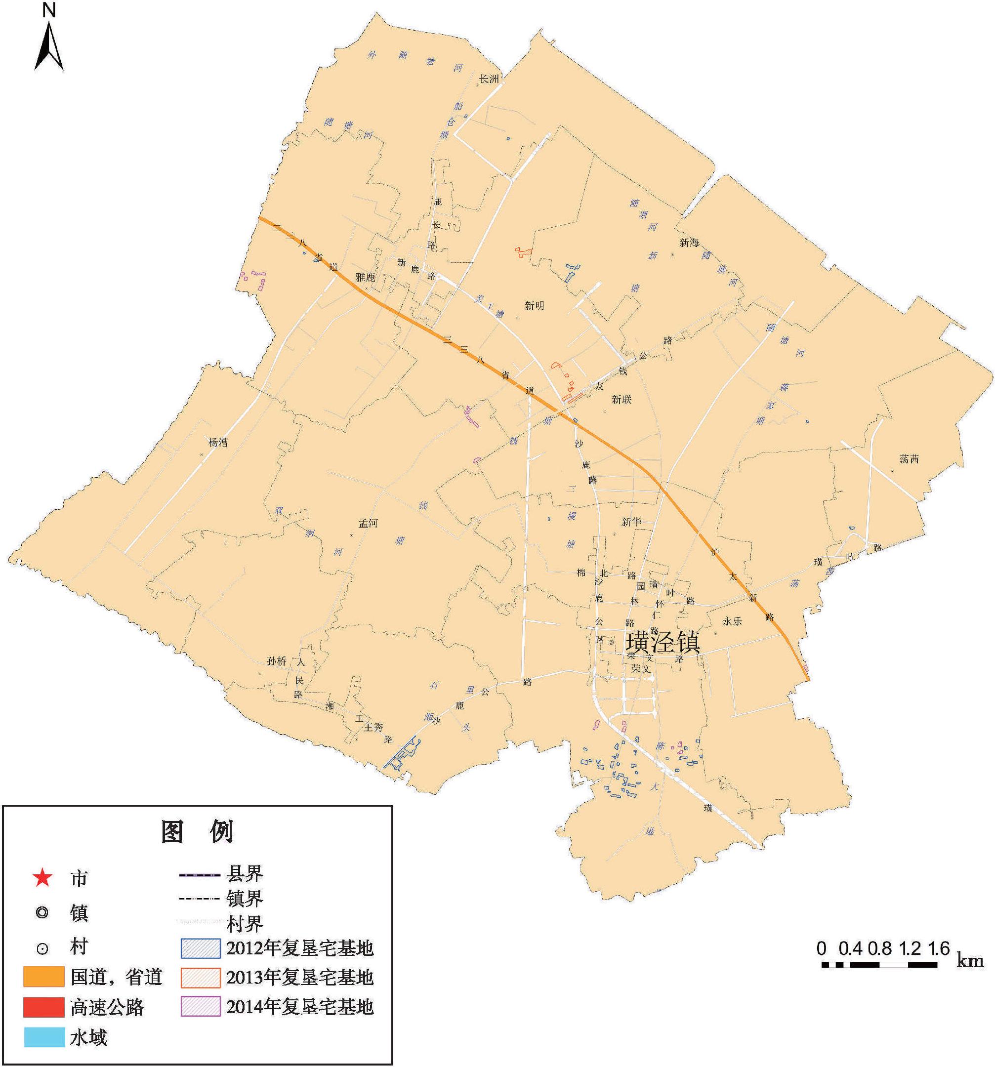 太倉(cāng)市璜涇鎮(zhèn)宅基地復(fù)墾分布圖